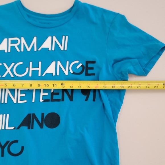 Armani Exchange Blue Graphic Tee - Picture 8 of 9